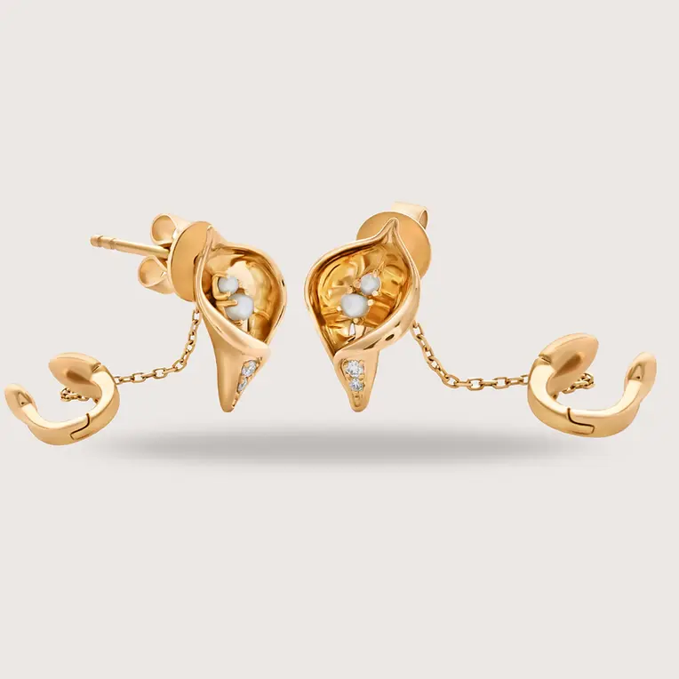 Lily Bloom Diamond 2 Cuff Earrings 